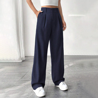 📢📢50 % DE RÉDUCTION !! ⏰ Pantalon Large Taille Haute – Tissu Doux, Confort Absolu 🌸☁️【Offre Limitée】