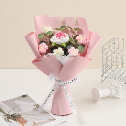 🌸 50 % DE RÉDUCTION ! 🎉 Bouquet de fleurs délicates au crochet fait main – Design réaliste, durable et parfait pour la décoration intérieure ou comme cadeau ✨