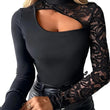 🔈🔈NOUVEAUTÉ 58% DE RÉDUCTION🌸Haut à manches en dentelle asymétriques pour femme👚