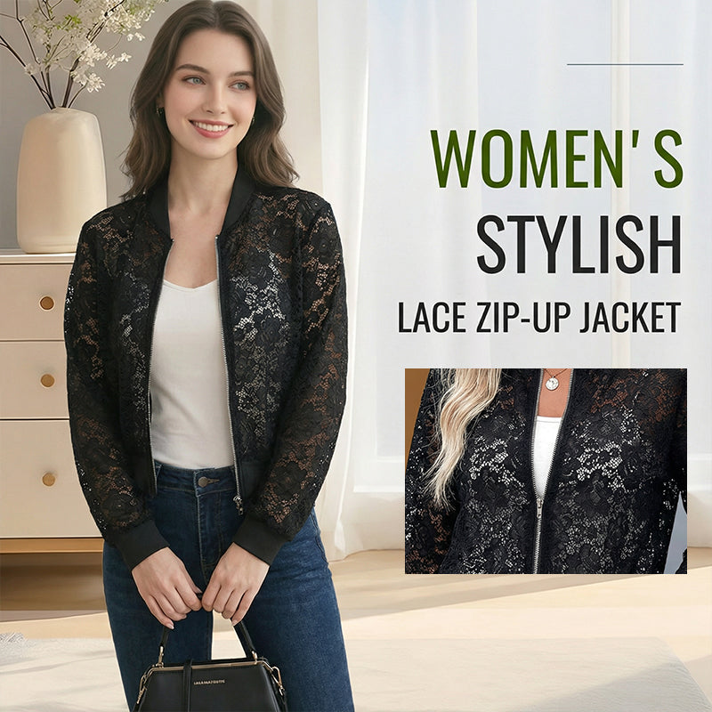 🔥Nouveautés et offres spéciales - Veste légère à lacets et fermeture éclair pour femme