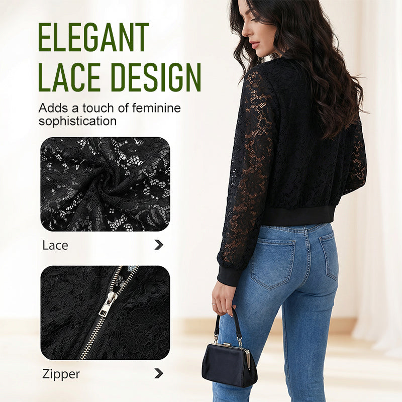 🔥Nouveautés et offres spéciales - Veste légère à lacets et fermeture éclair pour femme