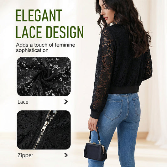 🔥Nouveautés et offres spéciales - Veste légère à lacets et fermeture éclair pour femme