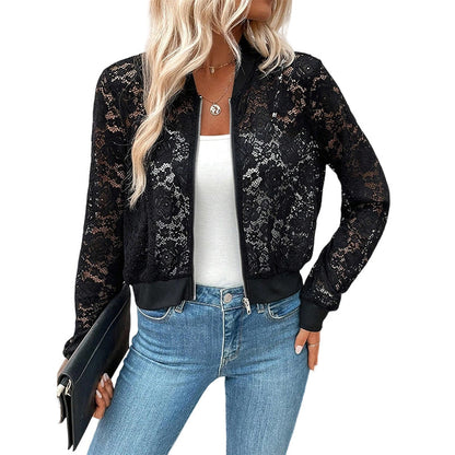 🔥Nouveautés et offres spéciales - Veste légère à lacets et fermeture éclair pour femme