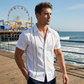 Men's Casual Short Sleeve Button-Down Shirt