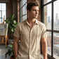 Men's Casual Short Sleeve Button-Down Shirt