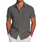 Men's Casual Short Sleeve Button-Down Shirt