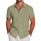 Men's Casual Short Sleeve Button-Down Shirt