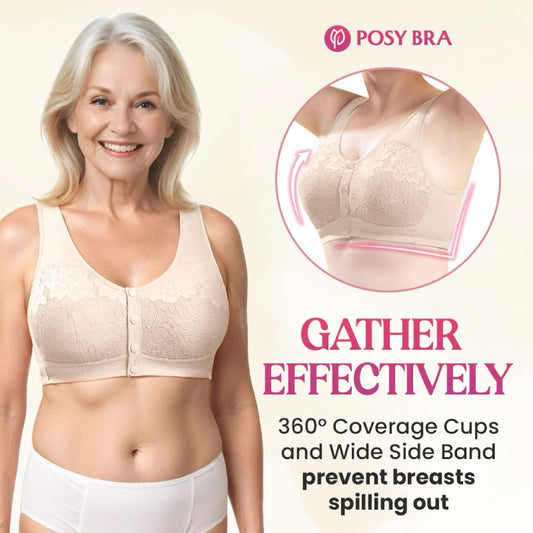 👙 50 % DE RÉDUCTION SUR LE SOUTIEN-GORGE SANS ARMATURES ! ✨ Fermeture à l'avant, couverture totale et aucune marque – un confort parfait pour les femmes de 50 ans et plus – idéal pour un usage quotidien