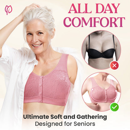👙 50 % DE RÉDUCTION SUR LE SOUTIEN-GORGE SANS ARMATURES ! ✨ Fermeture à l'avant, couverture totale et aucune marque – un confort parfait pour les femmes de 50 ans et plus – idéal pour un usage quotidien