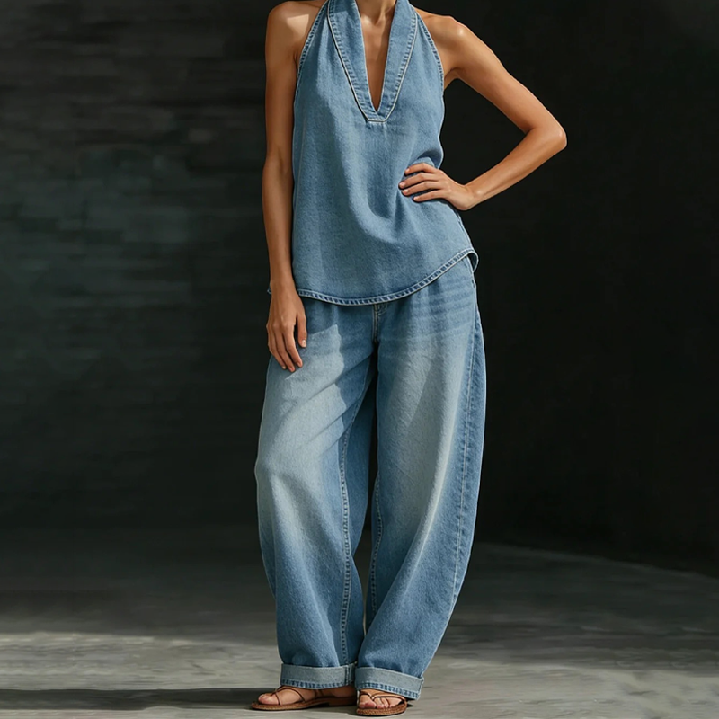 💎🔥 50 % DE RÉDUCTION ✨ Ensemble jean femme 2026 👖 Effet délavé rétro – Haute qualité, décontracté et résolument moderne