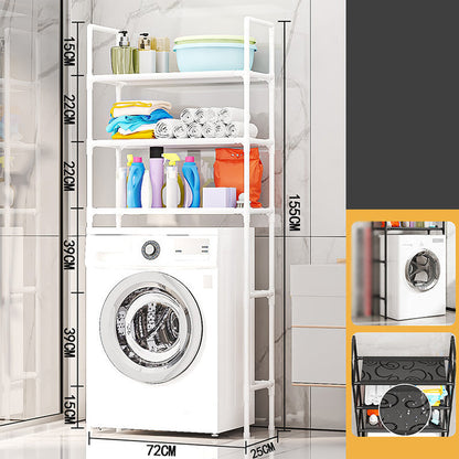 🏠✨ 50 % DE RÉDUCTION ! Étagère de rangement pratique pour salle de bain et buanderie – Installation sans perçage – Autocollante et robuste 🛠️