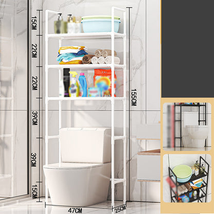 🏠✨ 50 % DE RÉDUCTION ! Étagère de rangement pratique pour salle de bain et buanderie – Installation sans perçage – Autocollante et robuste 🛠️