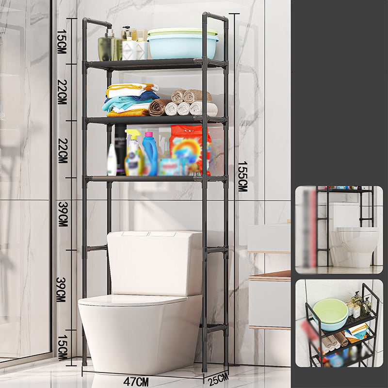 🏠✨ 50 % DE RÉDUCTION ! Étagère de rangement pratique pour salle de bain et buanderie – Installation sans perçage – Autocollante et robuste 🛠️