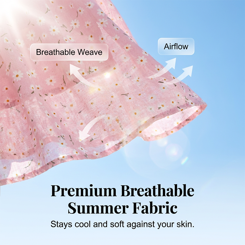 👗🌸 PROMO FLASH -50% ! Robe à Laçage Devant & Bretelles Spaghetti – Taille Smockée, Jupe A-Line à Volants, Tissu Léger, 5 Coloris, Tailles S-2XL, Idéale Été & Garden-Party ✨