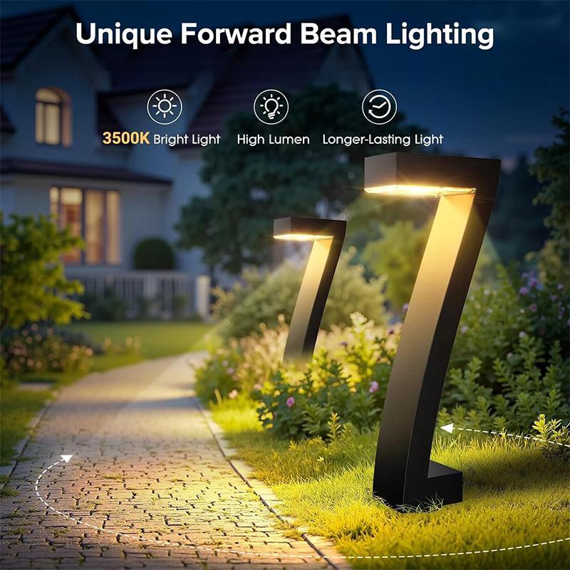 🏡 Lot de 4 lampes de jardin solaires en forme de « 7 » — 7 à 12 heures d'autonomie 💡  ✨