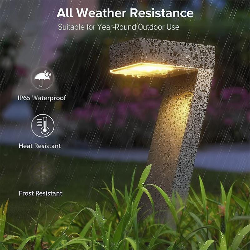 🏡 Lot de 4 lampes de jardin solaires en forme de « 7 » — 7 à 12 heures d'autonomie 💡  ✨