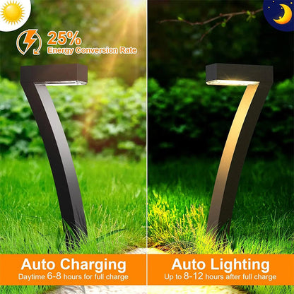 🏡 Lot de 4 lampes de jardin solaires en forme de « 7 » — 7 à 12 heures d'autonomie 💡  ✨