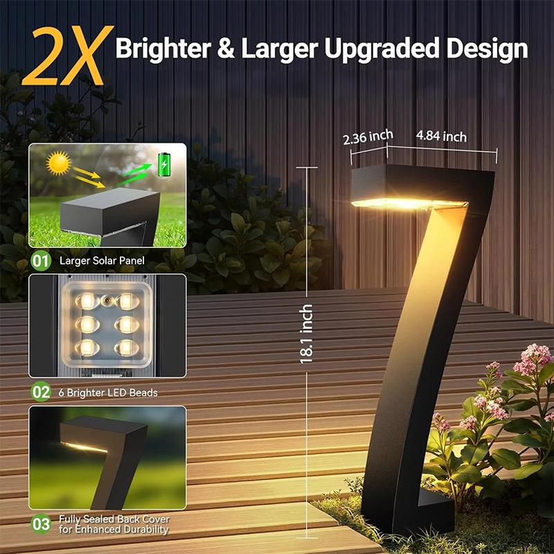 🏡 Lot de 4 lampes de jardin solaires en forme de « 7 » — 7 à 12 heures d'autonomie 💡  ✨