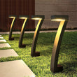 🏡 Lot de 4 lampes de jardin solaires en forme de « 7 » — 7 à 12 heures d'autonomie 💡  ✨