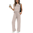 🎁PROMOTION EXCEPTIONNELLE : 50 % DE RÉDUCTION !💥Ensemble débardeur et pantalon à cordon pour femme
