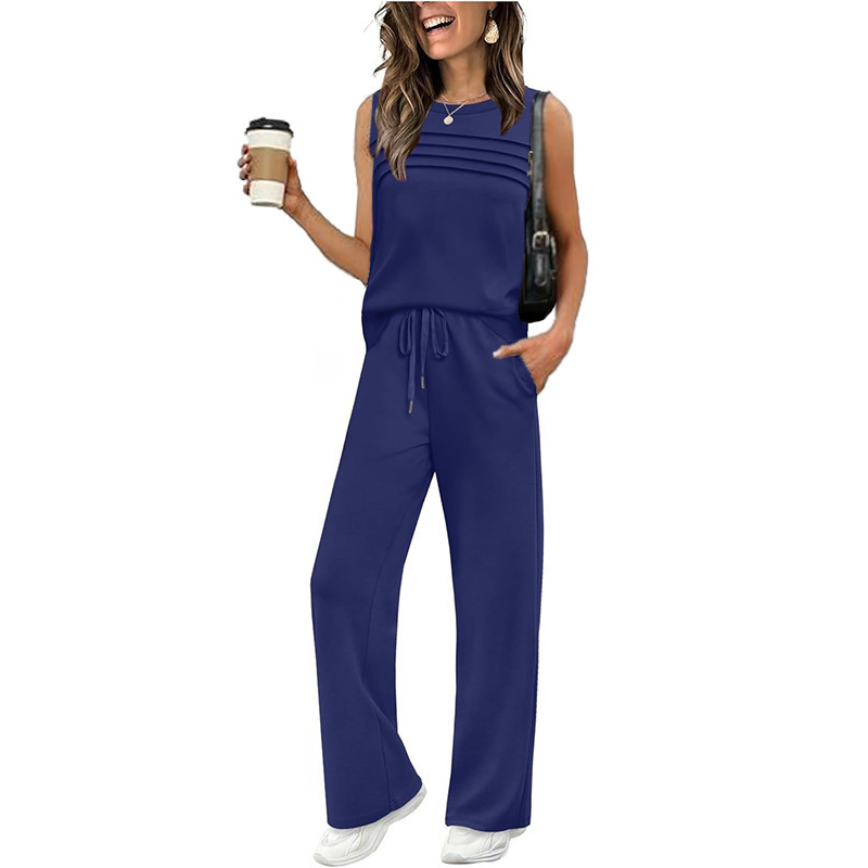 🎁PROMOTION EXCEPTIONNELLE : 50 % DE RÉDUCTION !💥Ensemble débardeur et pantalon à cordon pour femme