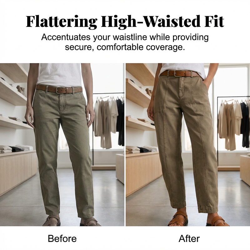 👖 55 % de réduction 💐Pantalon utilitaire fuselé à taille haute pour femme