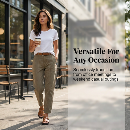 👖 55 % de réduction 💐Pantalon utilitaire fuselé à taille haute pour femme