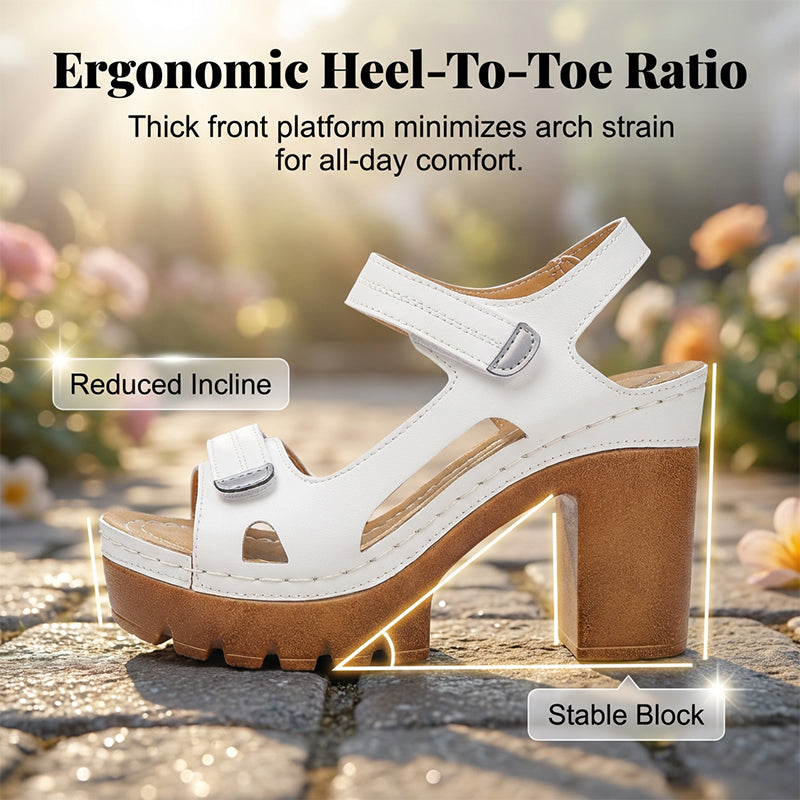 🌼 OFFRE À DURÉE LIMITÉE : 50 % DE RÉDUCTION ! ✨Sandales à plateforme pour femme, idéales pour l'été, avec velcro réglable et semelle antidérapant