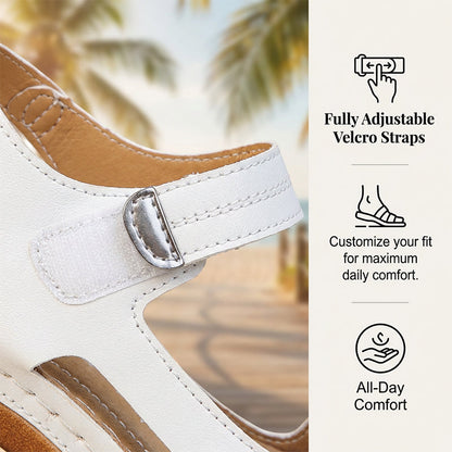 🌼 OFFRE À DURÉE LIMITÉE : 50 % DE RÉDUCTION ! ✨Sandales à plateforme pour femme, idéales pour l'été, avec velcro réglable et semelle antidérapant
