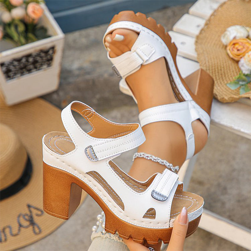 🌼 OFFRE À DURÉE LIMITÉE : 50 % DE RÉDUCTION ! ✨Sandales à plateforme pour femme, idéales pour l'été, avec velcro réglable et semelle antidérapant
