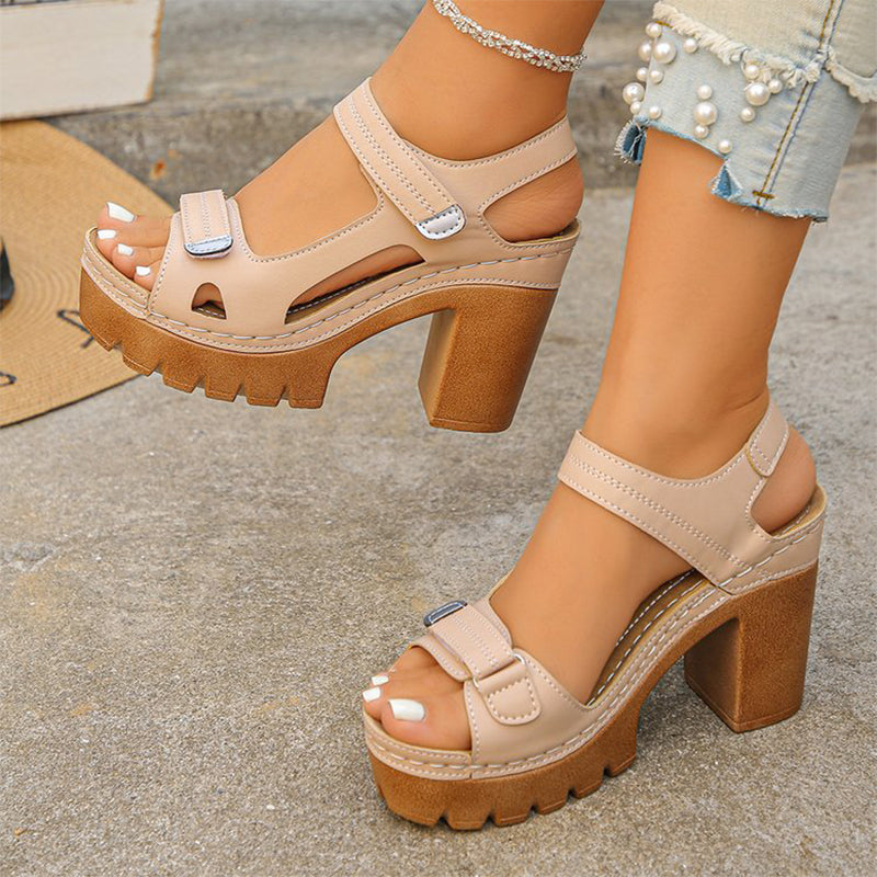 🌼 OFFRE À DURÉE LIMITÉE : 50 % DE RÉDUCTION ! ✨Sandales à plateforme pour femme, idéales pour l'été, avec velcro réglable et semelle antidérapant