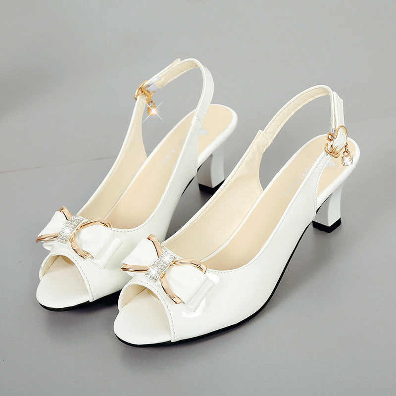👡Chaussures élégantes pour femme • Orteil ouvert, bride arrière, talon moyen✨
