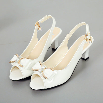 👡Chaussures élégantes pour femme • Orteil ouvert, bride arrière, talon moyen✨