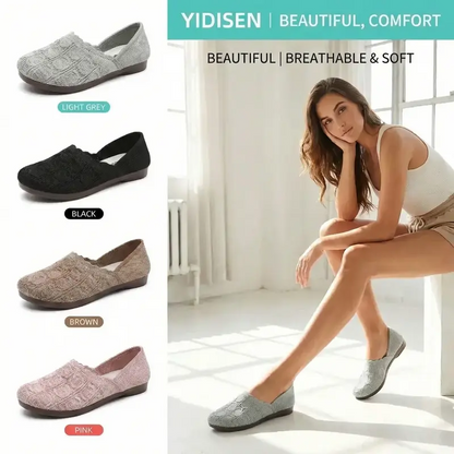 👟 ✨ Chaussures décontractées respirantes en maille pour femmes – Confort et fraîcheur, semelle flexible en PVC et idéales pour les longues promenades 🚶‍♀️