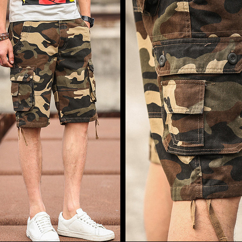 🩳 PROMO LIMITÉE 50% DE RÉDUCTION ! ✨ Short Cargo – Camouflage, Multi-Poches, Coupe Confortable 🌿