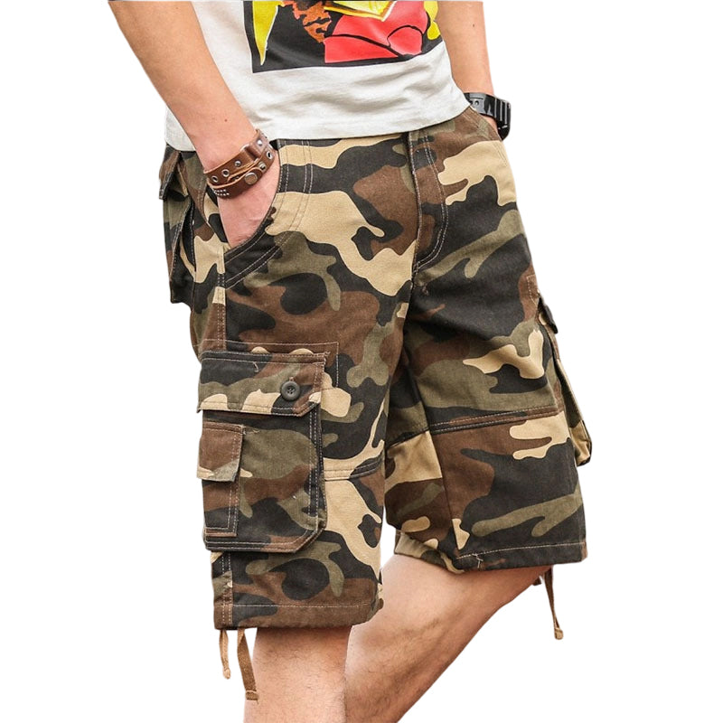 🩳 PROMO LIMITÉE 50% DE RÉDUCTION ! ✨ Short Cargo – Camouflage, Multi-Poches, Coupe Confortable 🌿