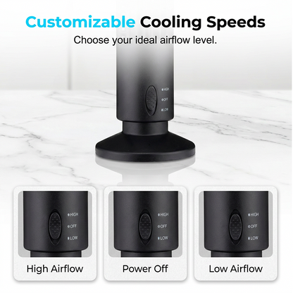 🌀Ventilateur tour USB portable à 3 vitesses – compact, puissant et polyvalent – idéal pour le bureau, la chambre et les déplacements.