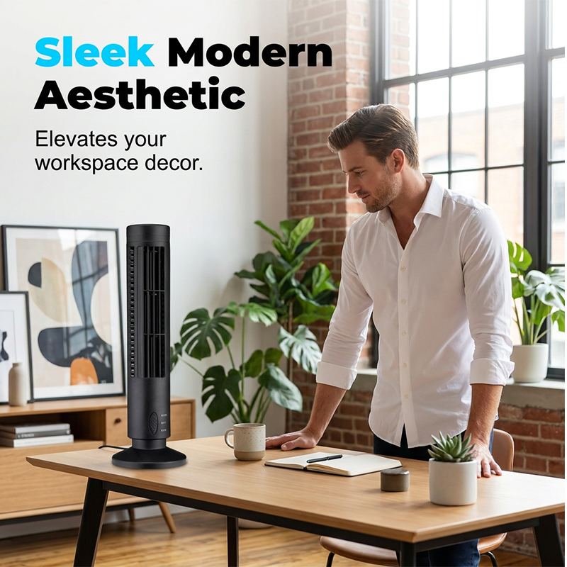 🌀Ventilateur tour USB portable à 3 vitesses – compact, puissant et polyvalent – idéal pour le bureau, la chambre et les déplacements.