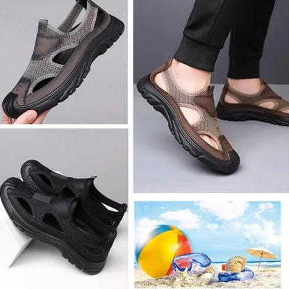 🔥-50% 👟 Sandales Homme Femme en Maille Respirante – Semelle Confortable Anti-Dérapante Style Randonnée Urbaine🌿 bout fermé et semelle souple