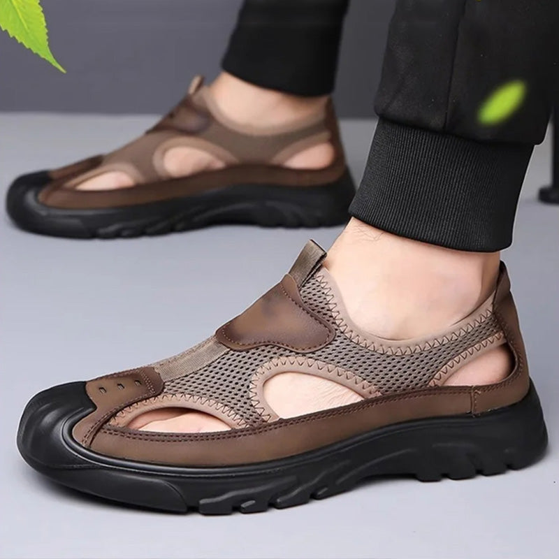 🔥-50% 👟 Sandales Homme Femme en Maille Respirante – Semelle Confortable Anti-Dérapante Style Randonnée Urbaine🌿 bout fermé et semelle souple