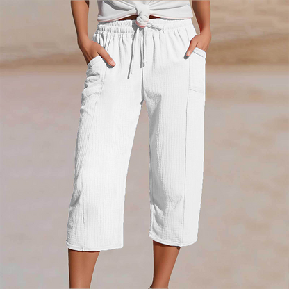 🌿 PROMO LIMITÉE 50% DE RÉDUCTION ! ✨ Short Plissé Femme Coton Lin – Respirant, Ceinture Élastique, Poches 👒