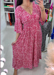 🔥Économisez 50 % sur les offres spéciales⏰-🌸Robe longue enveloppante à encolure en V avec imprimé bohémien décontracté