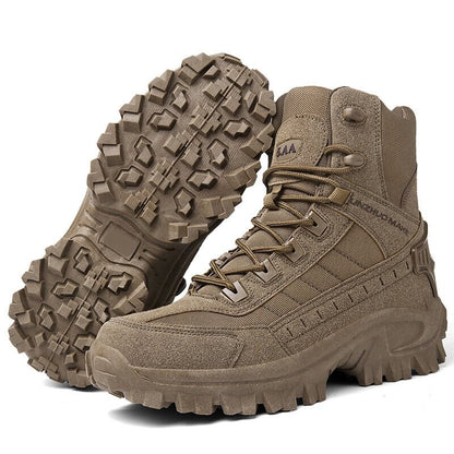 Bottes de Combat de Travail Imperméables pour Hommes, Extérieur Anti-Perforation, Bottes de l'Armée (Amélioration de la Durabilité)