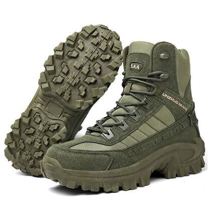 Bottes de Combat de Travail Imperméables pour Hommes, Extérieur Anti-Perforation, Bottes de l'Armée (Amélioration de la Durabilité)