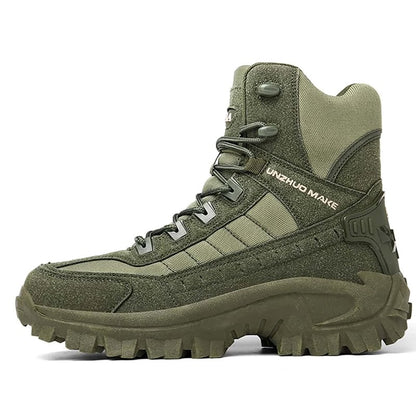 Bottes de Combat de Travail Imperméables pour Hommes, Extérieur Anti-Perforation, Bottes de l'Armée (Amélioration de la Durabilité)