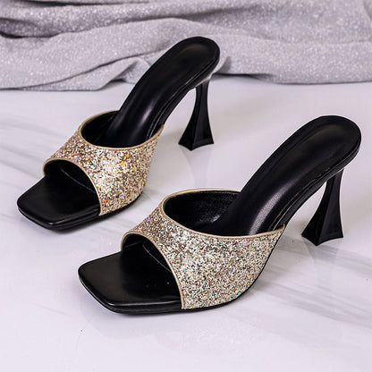 📢📢50% DE RÉDUCTION !! ⏰Sandales à talons hauts à bout carré et bout ouvert pour femmes