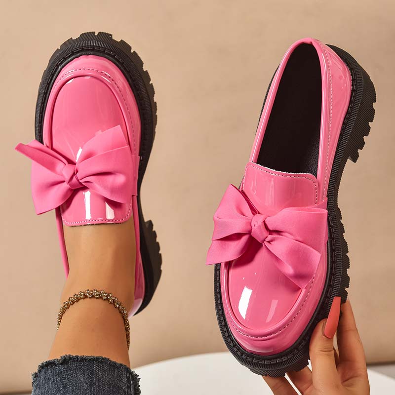 Mocassins à Plateau Élégants et Féminins avec Nœud