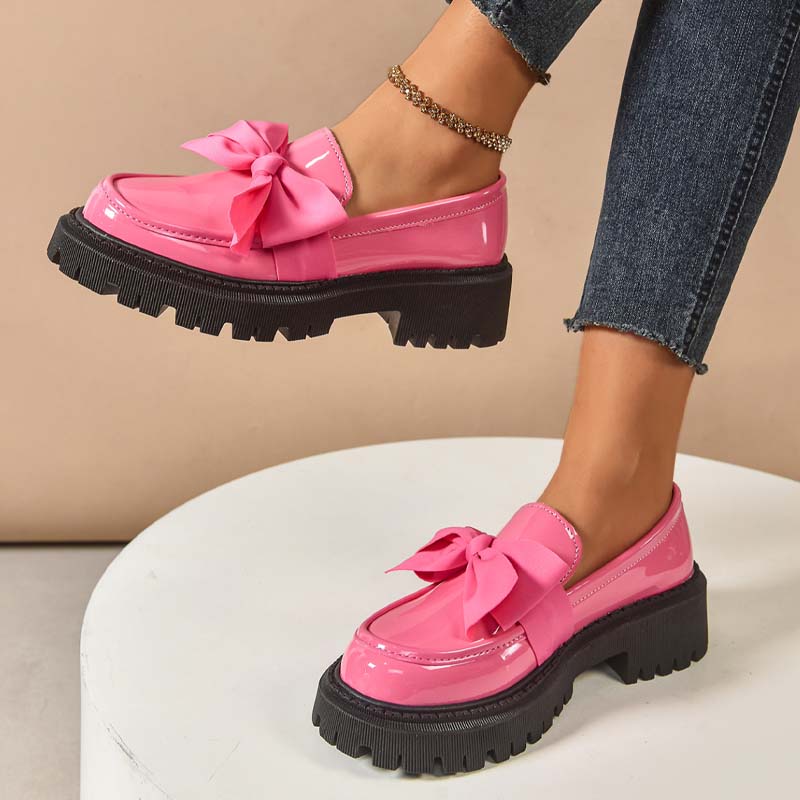 Mocassins à Plateau Élégants et Féminins avec Nœud
