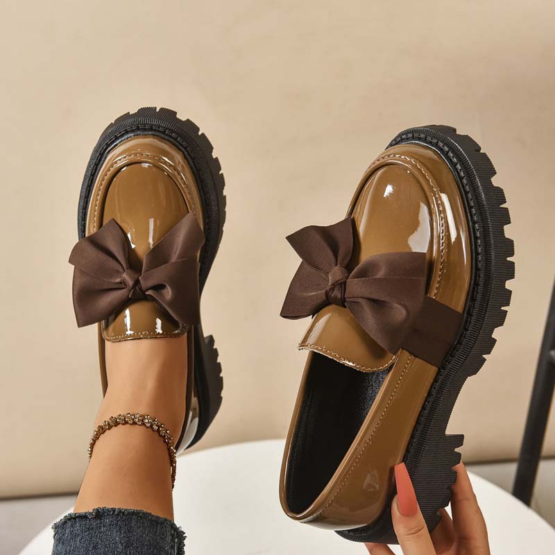 Mocassins à Plateau Élégants et Féminins avec Nœud