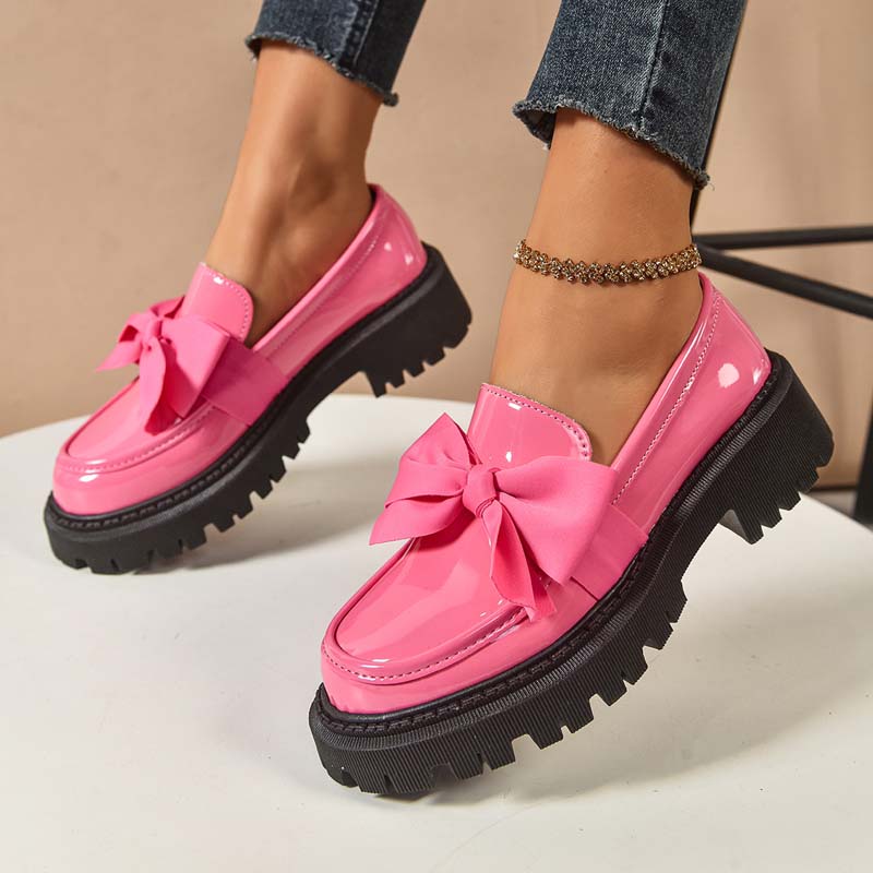 Mocassins à Plateau Élégants et Féminins avec Nœud